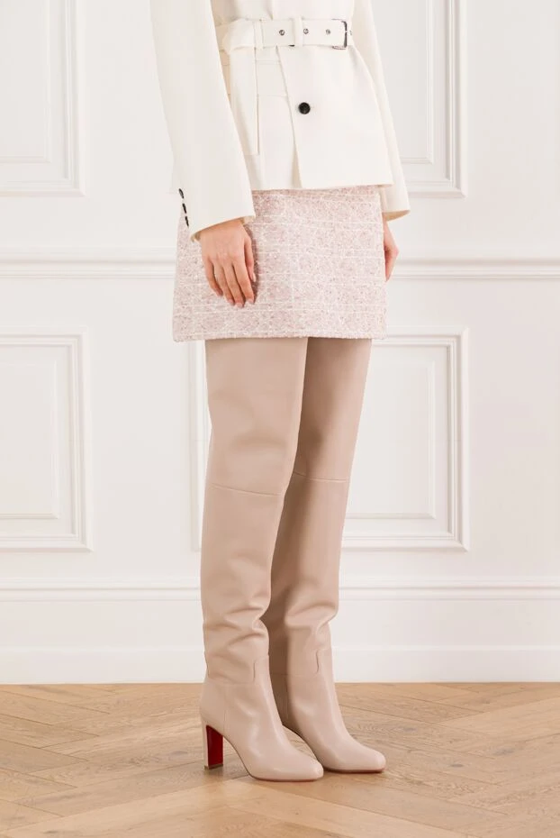 Dior pink macrocannage tweed mini skirt 192027 - photo 3