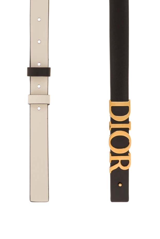 Dior ремень d-dream из гладкой телячьей кожи черного цвета с золотистой фурнитурой. 192030 - фото 3