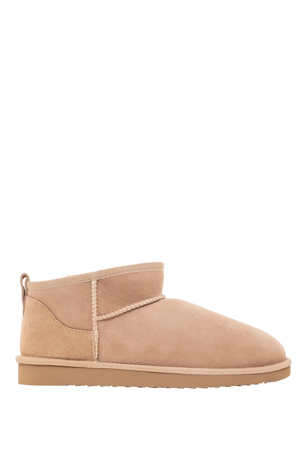 Beige suede ugg boots with soft sheepskin - photo 1