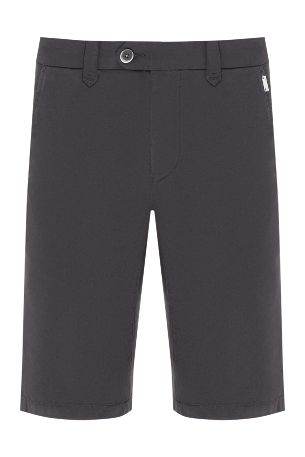 Мужские темно-серые хлопковые шорты-чиносы - фото 1