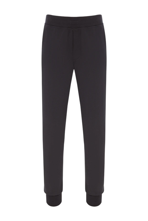 Cotton trousers with a straight cut and a drawstring waistband - photo 1