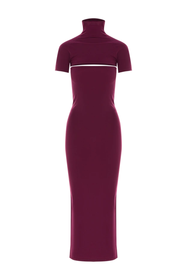 Сұр жібек джерсиден тігілген ойықтары бар көйлек - фото 1