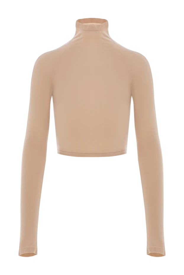 Кроп топ бежевый с длинным рукавом и гладкой фактурой
- фото 1
