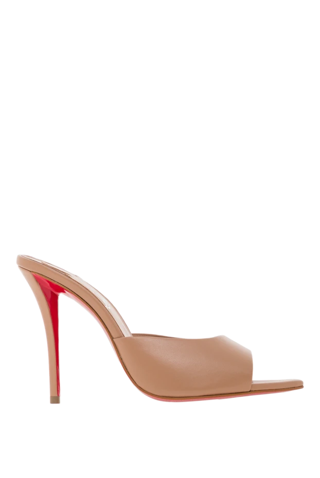 Мюли Miss Z из кожи наппа бежевого цвета - фото 1