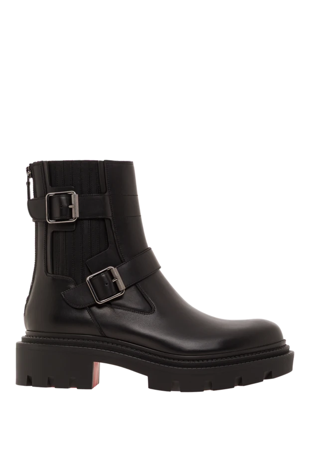 Ботинки Oxybootie College из черной кожи теленка с металлическими пряжками - фото 1