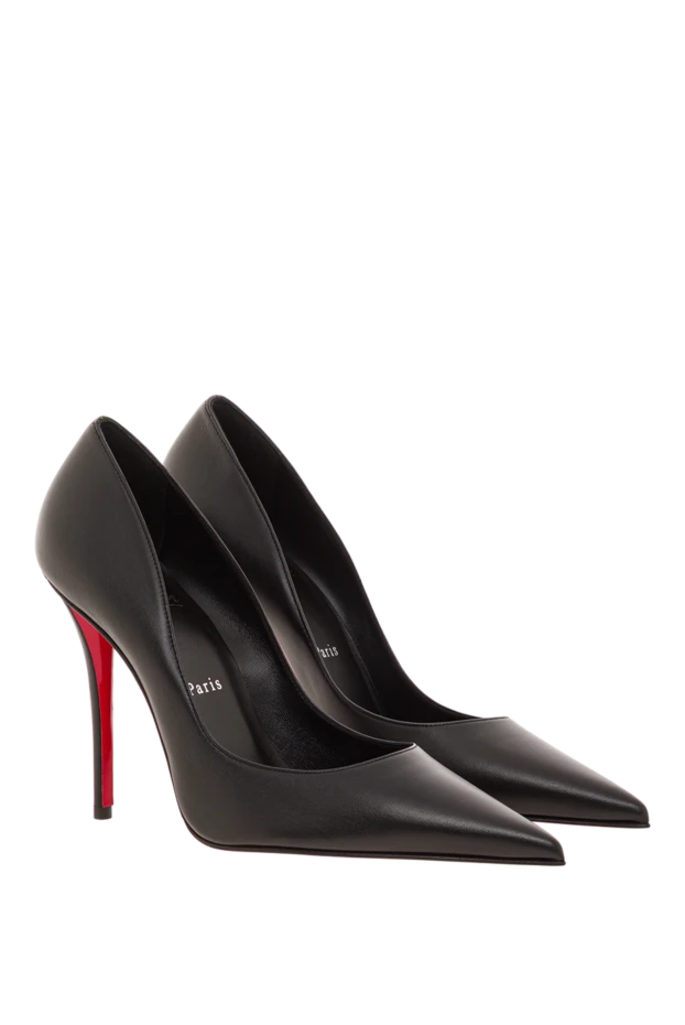 Christian Louboutin черные туфли-лодочки miss z из кожи наппа 192085 - фото 3