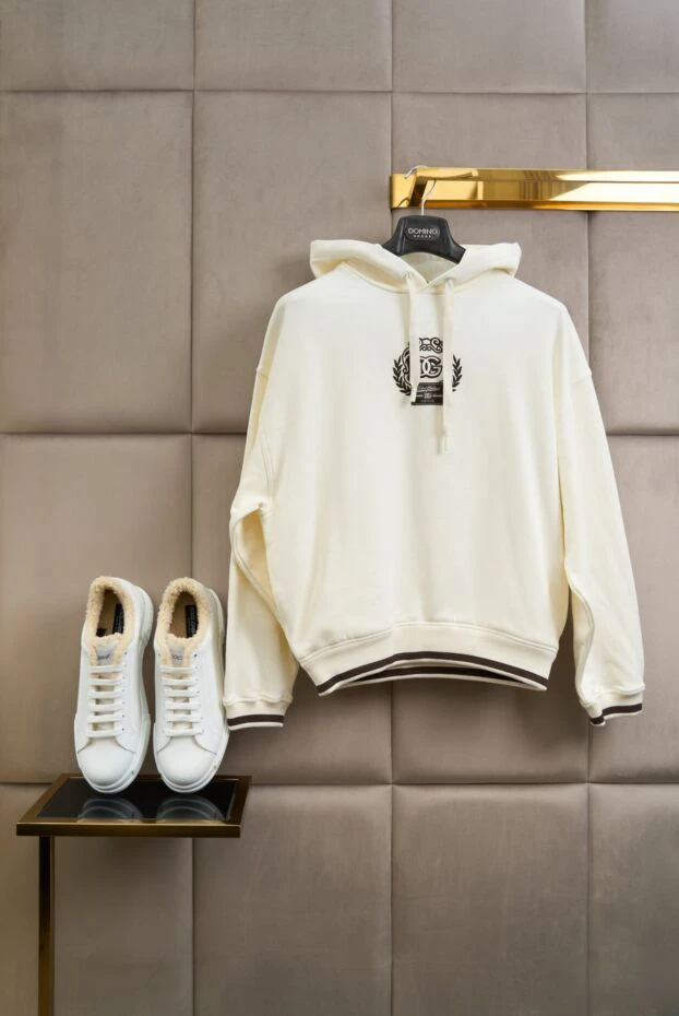 Dolce & Gabbana зимние сникеры portofino light из телячьей кожи белого цвета 192089 - фото 2