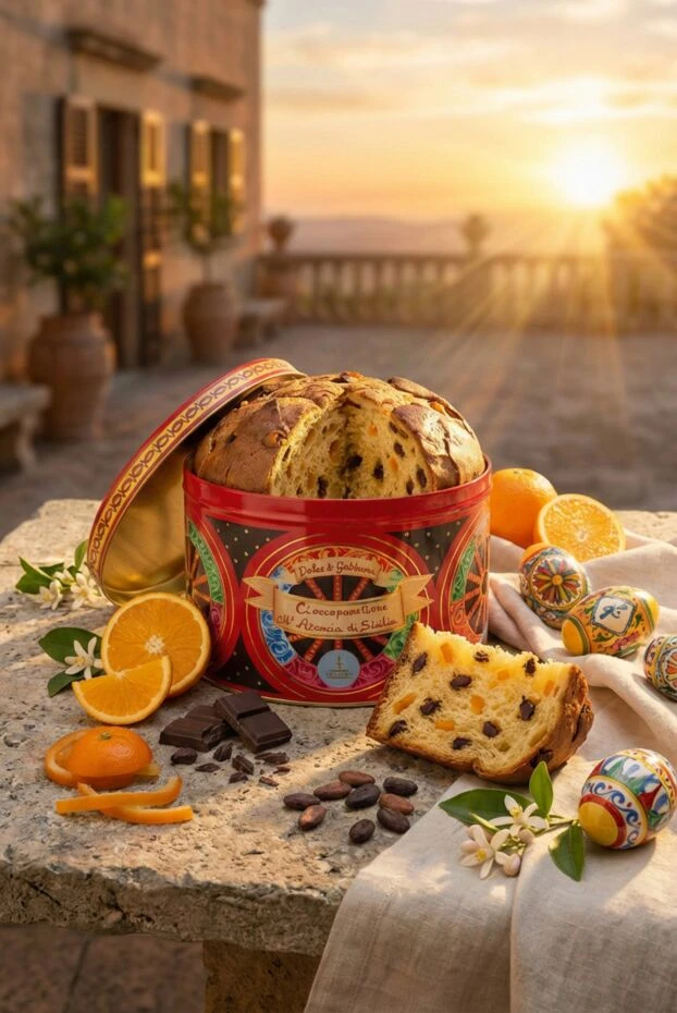 Dolce & Gabbana сицилиялық апельсин қабығы мен шоколады қосылған пасха panettone торты 192090 - фото 2