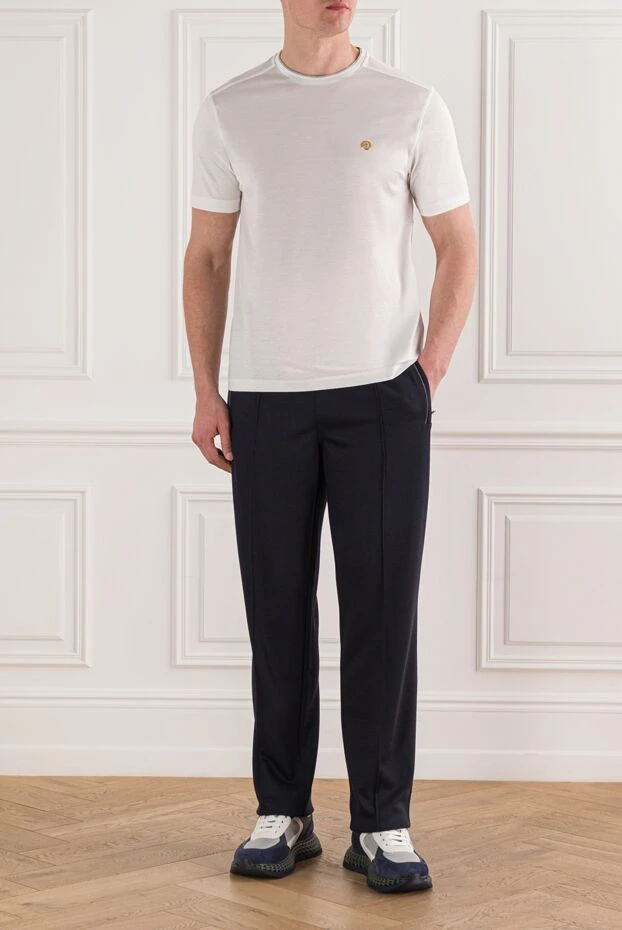 Stefano Ricci white cotton t-shirt with metallic logo 192105 - photo 2
