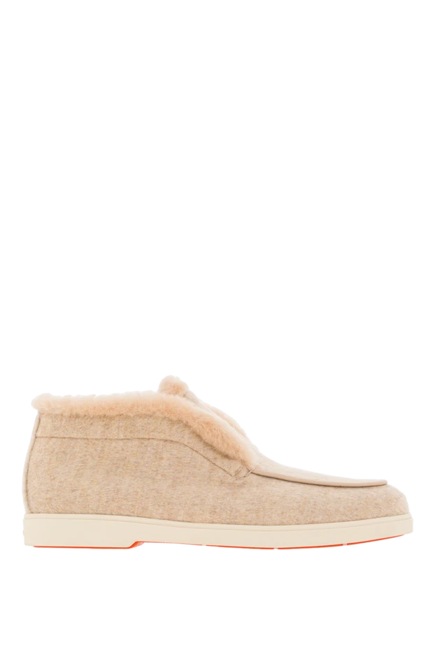 Fortune loafers with sheepskin trim in beige - photo 1