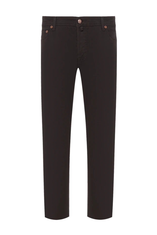 Jacob Cohen джинсы slim fit из высококачественного стрейч-денима коричневого цвета 192226 - фото 1