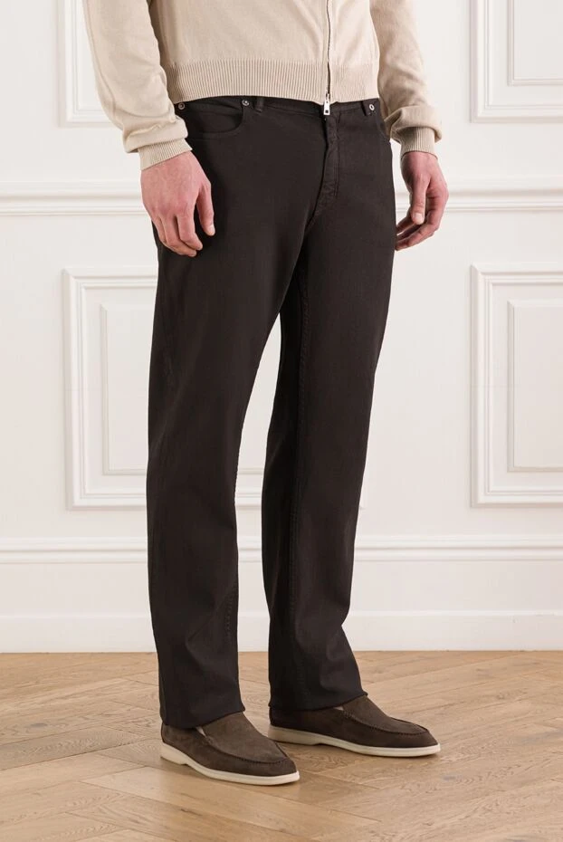 Brioni classic brown cotton jeans 192229 - photo 3