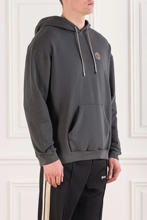 Limitato худи из хлопка оверсайз графитового цвета 192231 - фото 3