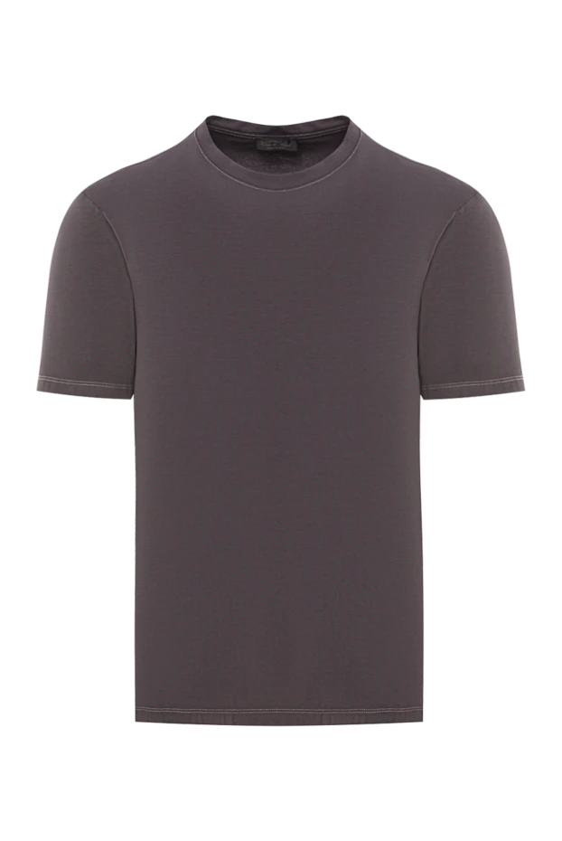 Жұмсақ мақтадан жасалған сұр футболка - фото 1