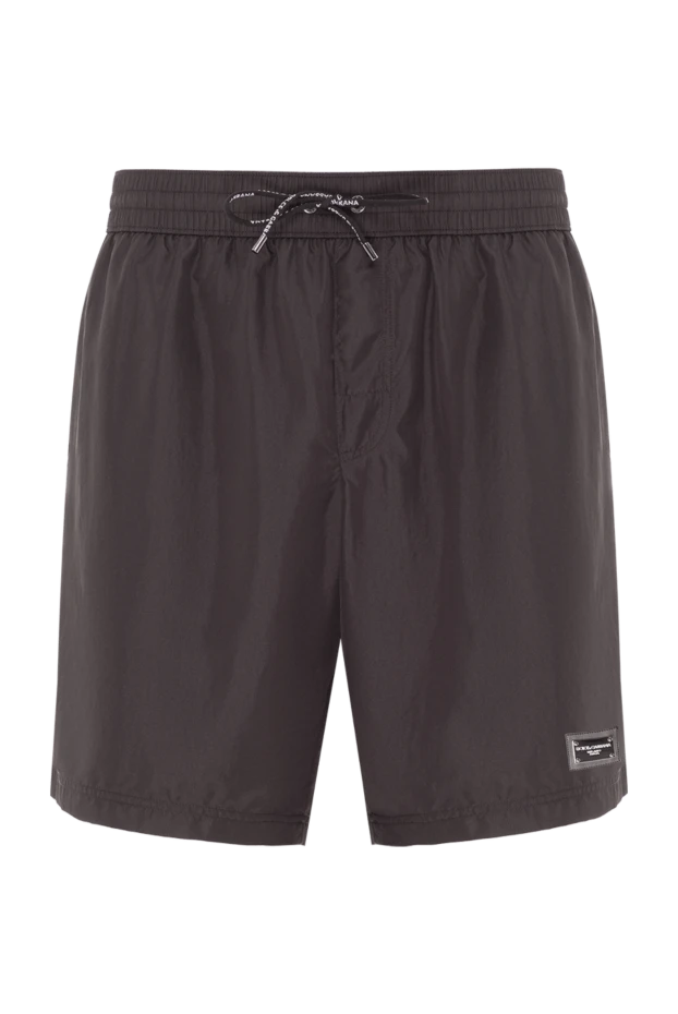 Short, loose-fitting boxer-style swimming shorts - photo 1