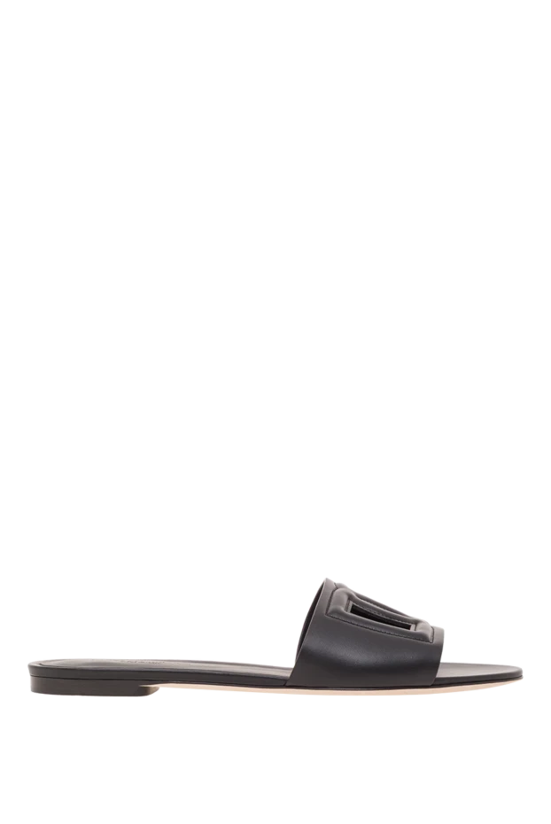 Bianca DG Millennials логотипі қара түсті бұзау терісінен жасалған сырғанақтар - фото 1