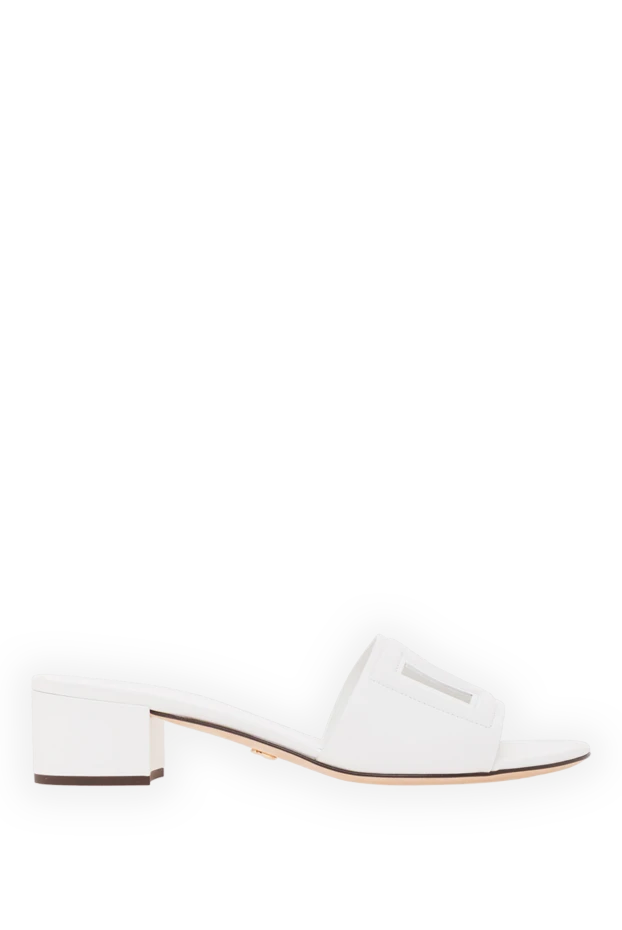 Bianca calfskin slides with DG Millennials logo in white - photo 1