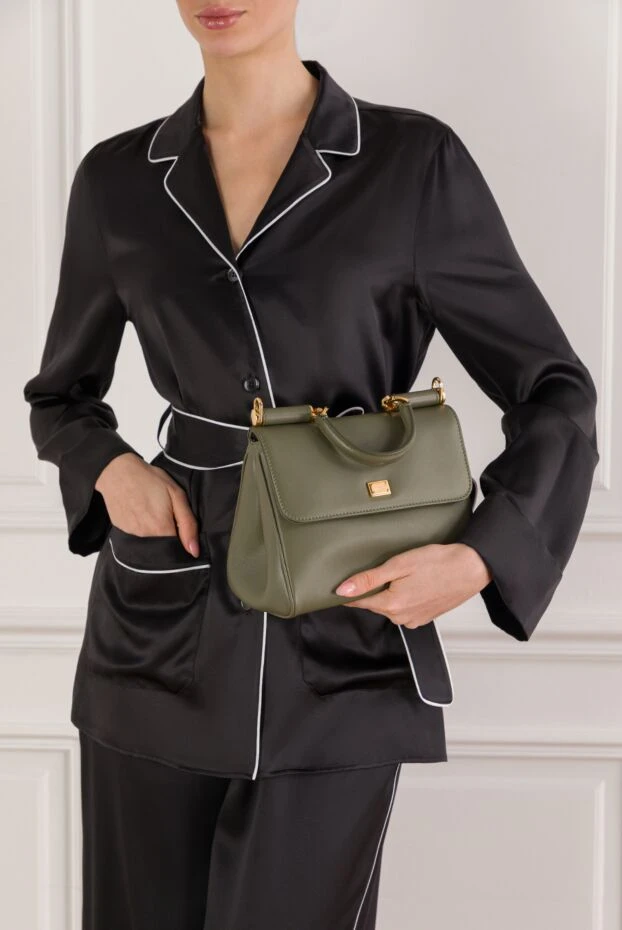 Dolce & Gabbana менің сицилиядан жасалған бұзау терісінен жасалған, винтажды жезден жасалған әшекейлі сөмкем 192245 - фото 2