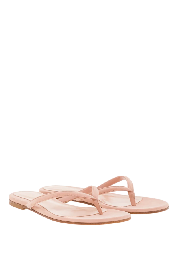 Gianvito Rossi джанвито росси жалаңаш былғары слайдтар 192262 - фото 3