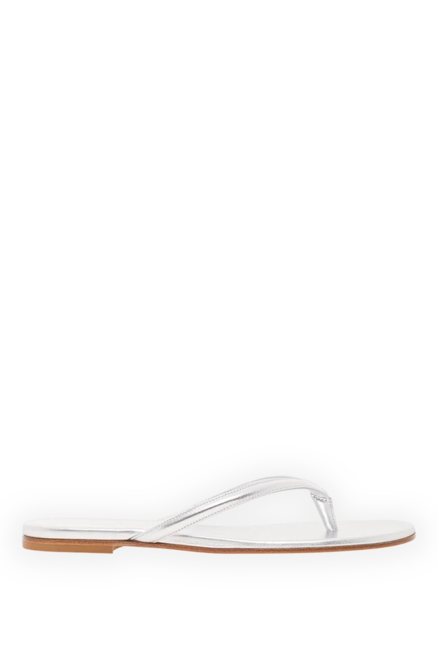 Gianvito Rossi қара және сұр былғары сырғанақтары - фото 1