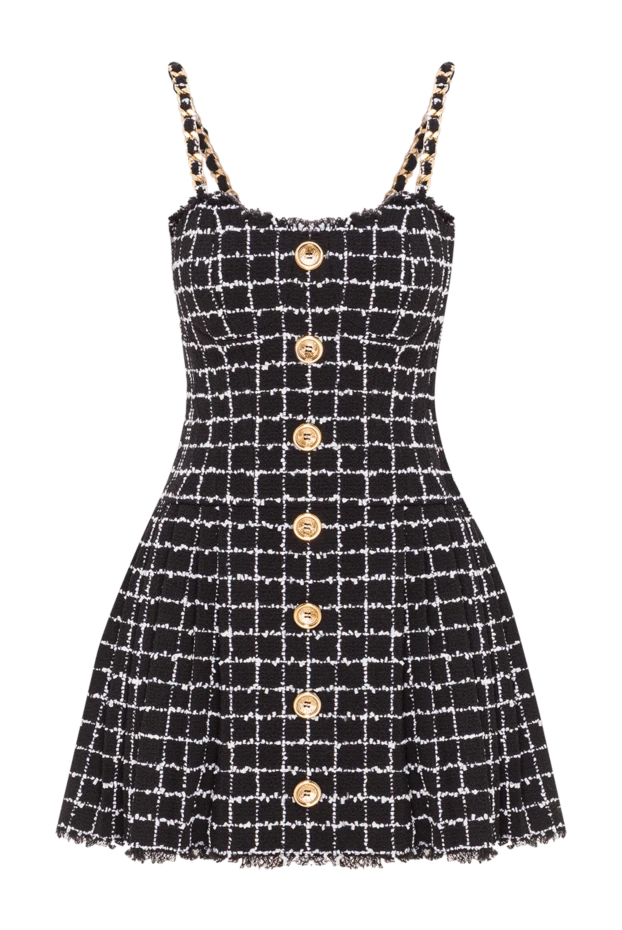 Қара твид көйлегі баулары бар - фото 1