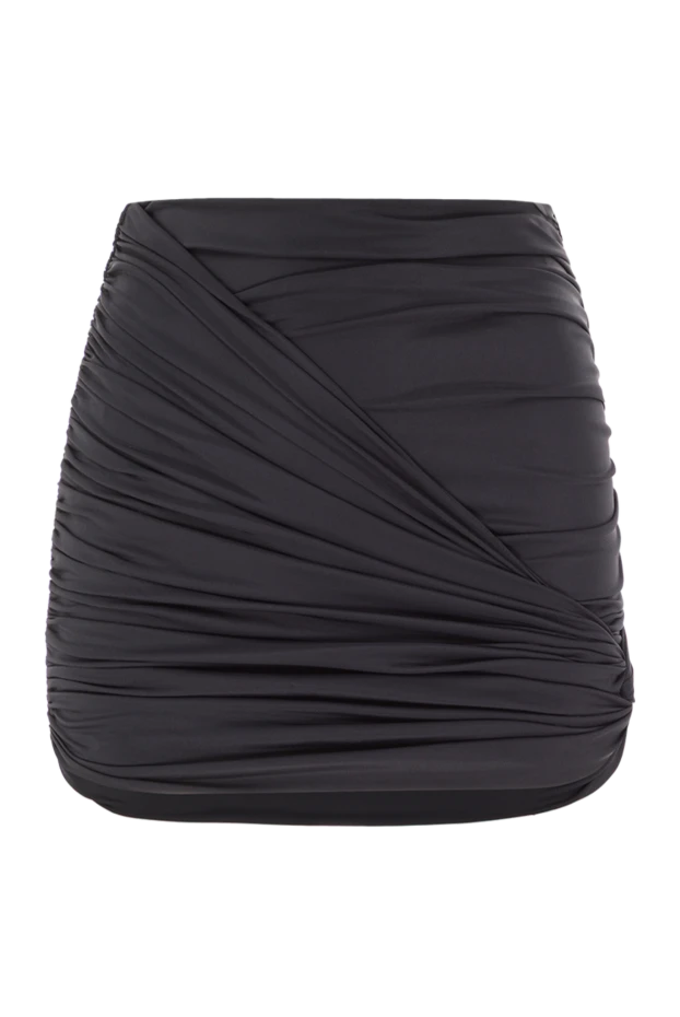 Black draped swimsuit mini skirt - photo 1