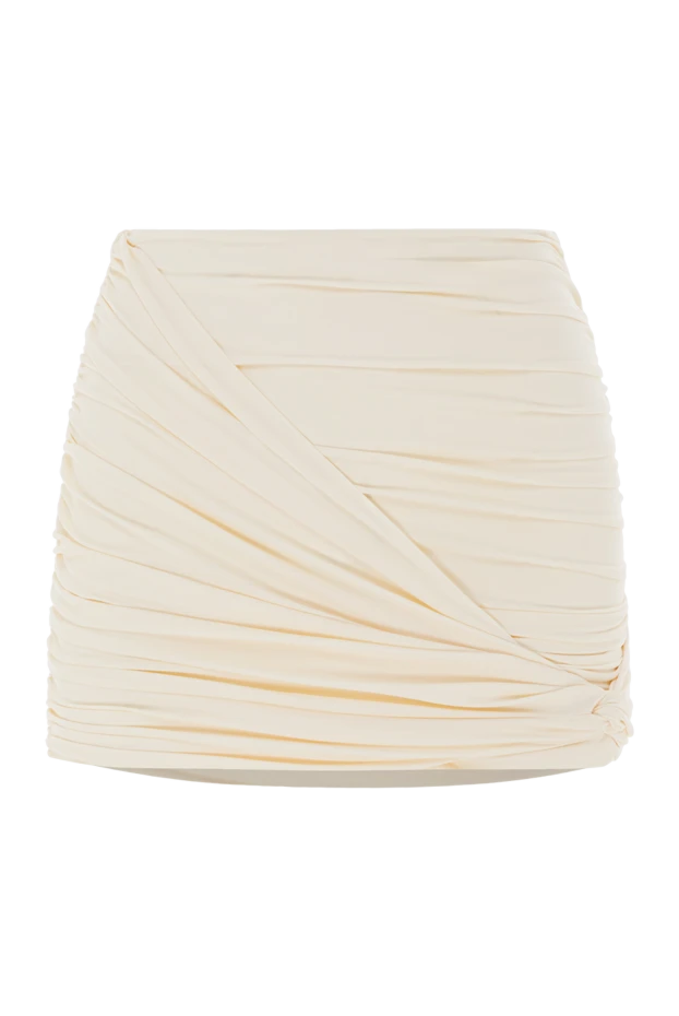 Beige draped swimsuit mini skirt - photo 1