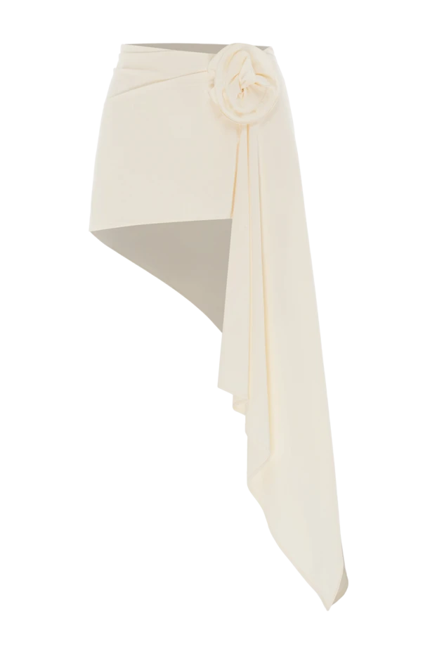 Асимметриялық драпталған бежевый түсті купальник - фото 1