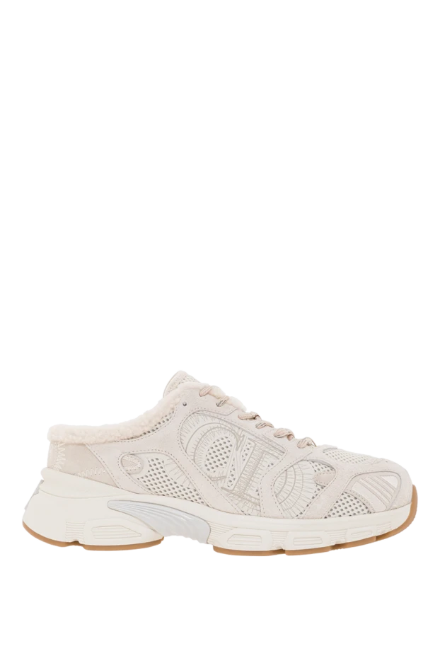 Женские кроссовки Chrono белого цвета из сетчатой ткани ст меховой подкладкой - фото 1