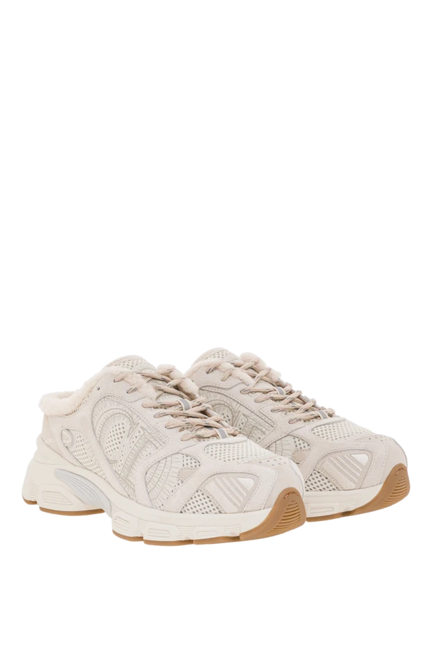 Dior ақ торлы, жүн астары бар әйелдерге арналған chrono кроссовкалары 192296 - фото 3