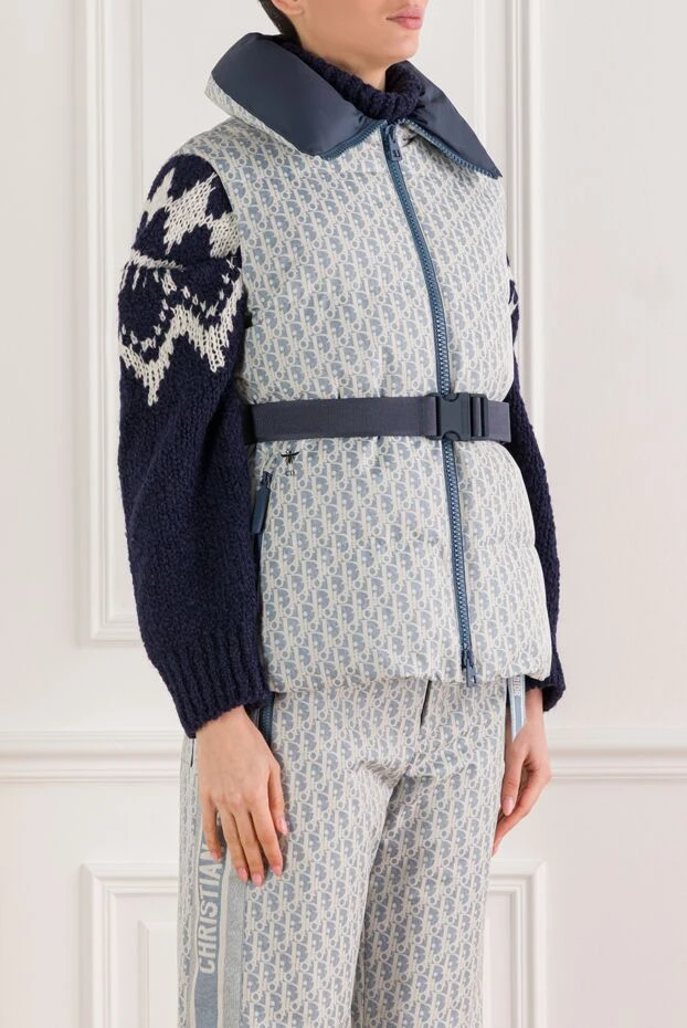 Dior dioralps down vest with a high collar in blue 192303 - photo 3