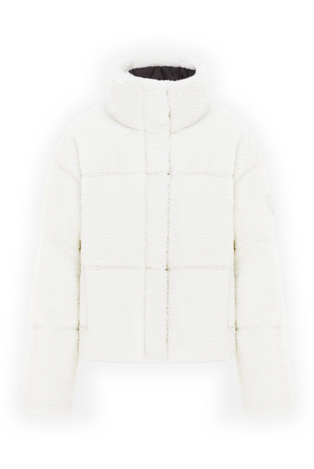 Ақ түсті үлпілдек тедди стиліндегі үлпілдек күртеше - фото 1