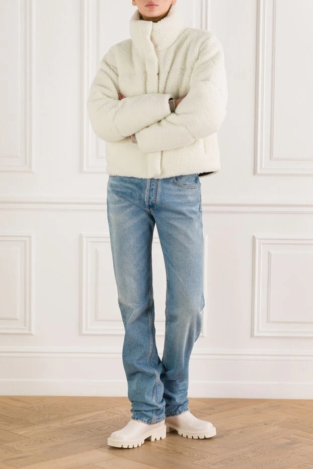 Gertrude ақ түсті үлпілдек тедди стиліндегі үлпілдек күртеше 192362 - фото 2