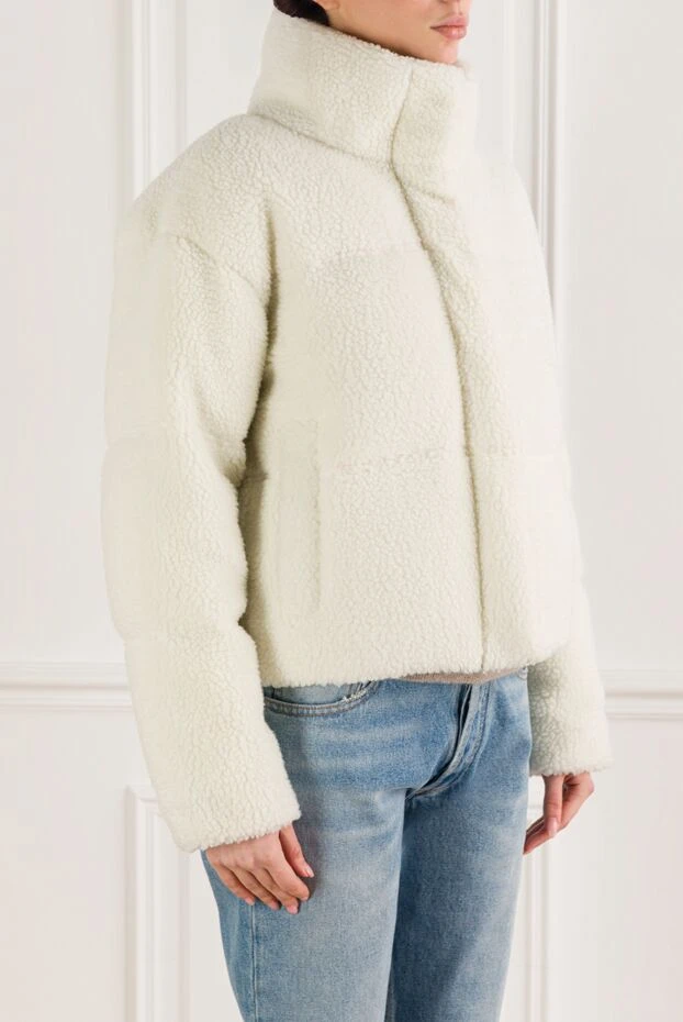 Gertrude ақ түсті үлпілдек тедди стиліндегі үлпілдек күртеше 192362 - фото 3