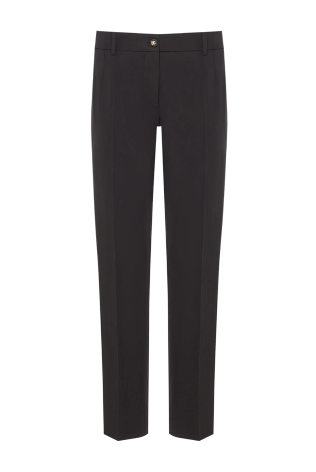 Кейт қара түсті созылатын жүн шалбар - фото 1