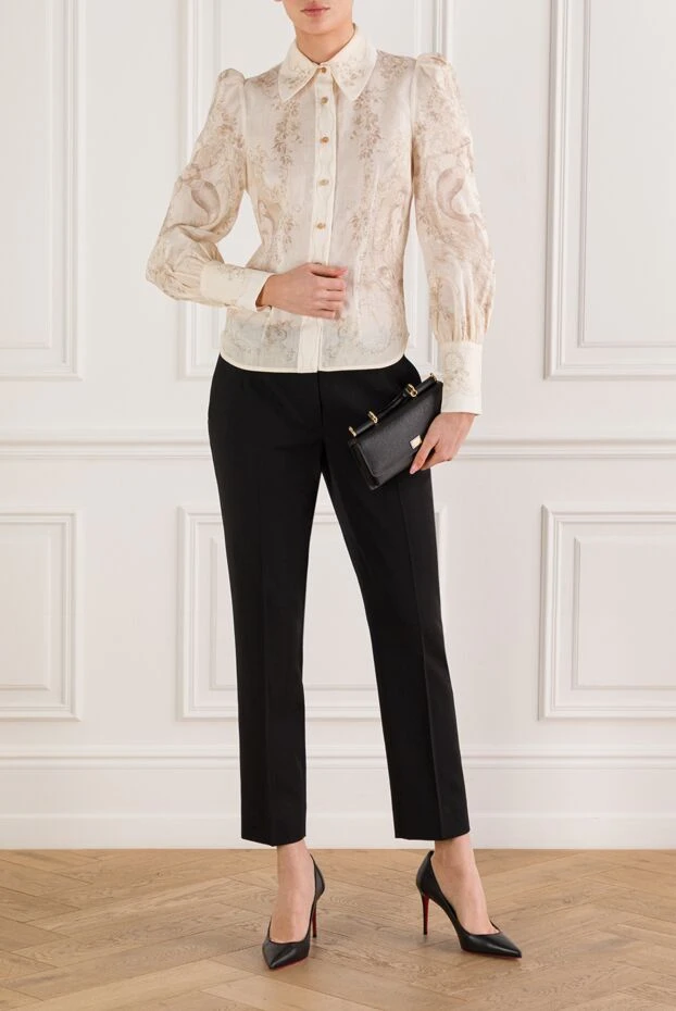 Dolce & Gabbana черные брюки kate из эластичного шерстяного полотна 192369 - фото 2