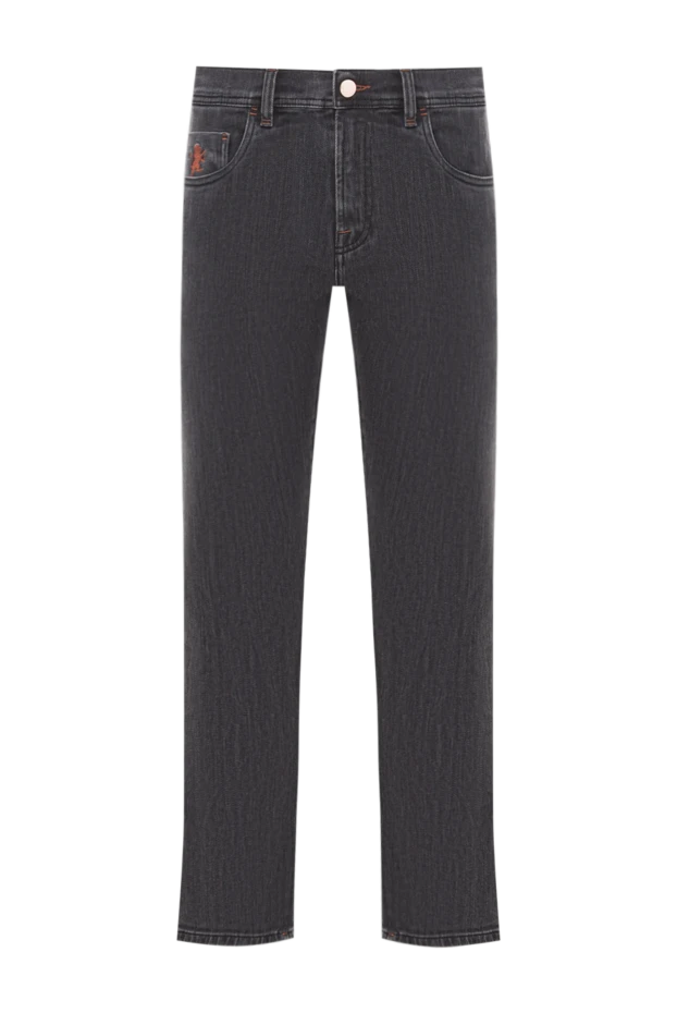 Ерлерге арналған қою сұр мақтадан жасалған джинсы шалбар - фото 1