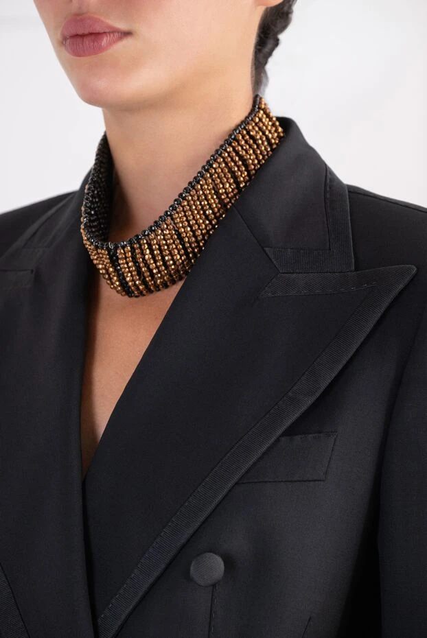 Brunello Cucinelli luxurious choker necklace made of multi-row beaded fabric 192420 - photo 2