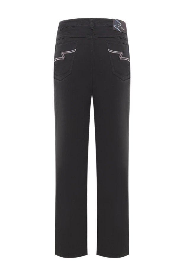 Zilli мужские черные джинсы с вышивкой на задних карманах. 192421 - фото 2