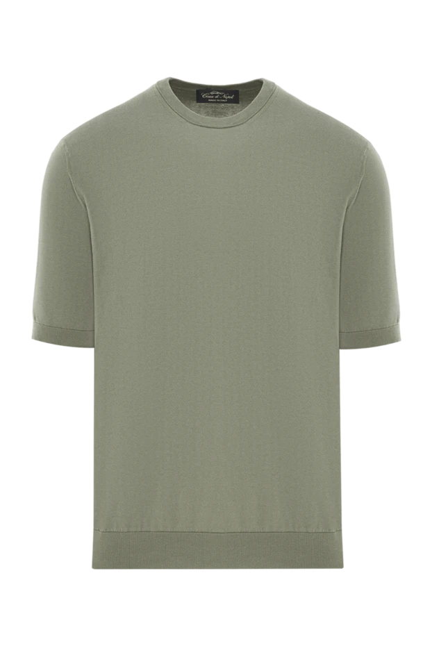 Olive-colored cotton jersey jumper - photo 1