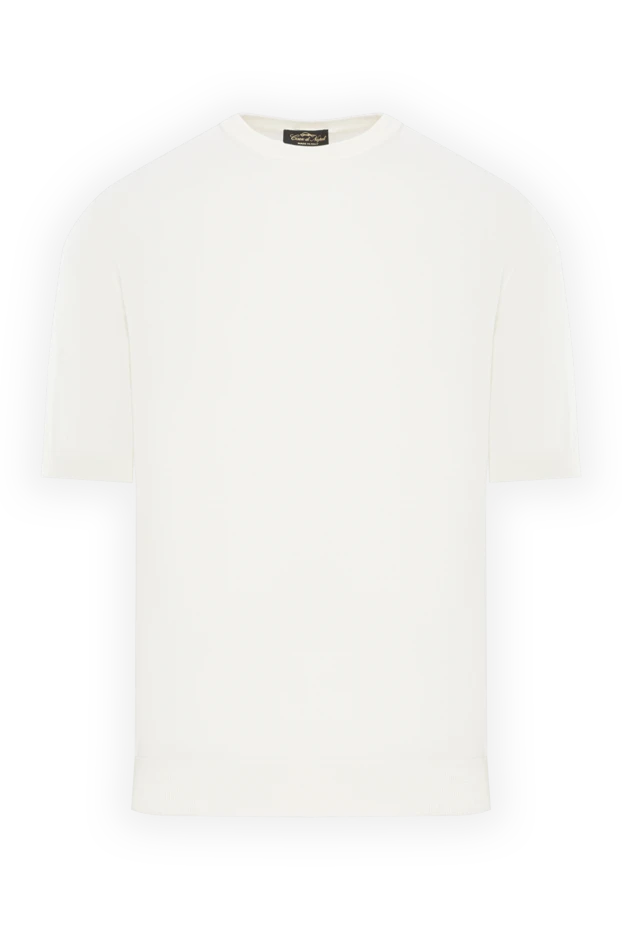 Cesare di Napoli cotton jumper with short sleeves in milky color 192433 - photo 1
