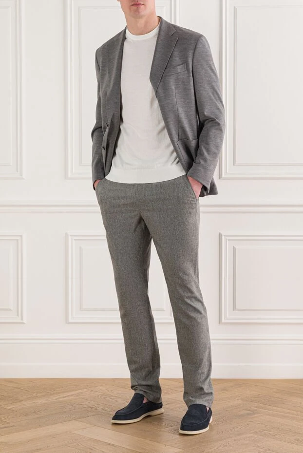 Cesare di Napoli трикотажный джемпер из натурального хлопка с коротким рукавом 192435 - фото 2