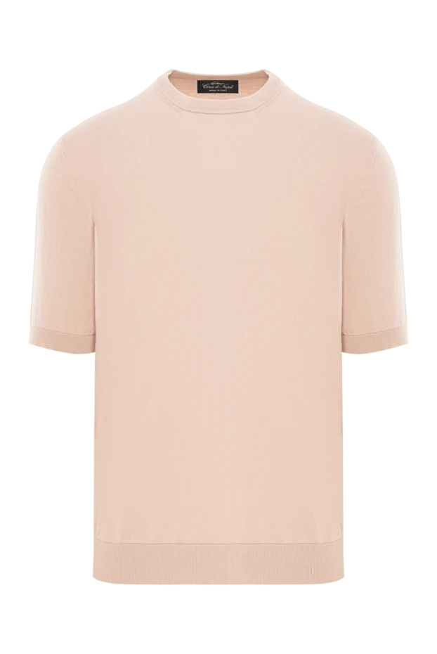 Men's cotton knitted short sleeve jumper - photo 1