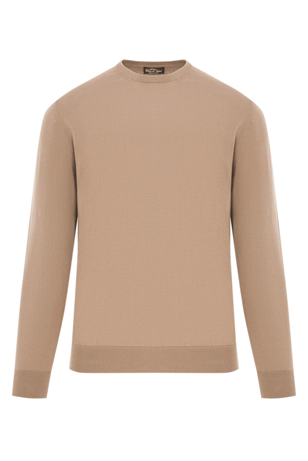 A minimalist cotton jumper in a warm beige color scheme. - photo 1