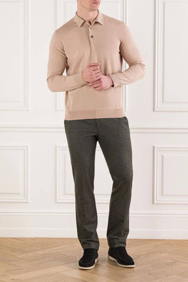 Базовая модель поло из мягкого хлопкового полотна на пуговицах - фото 2