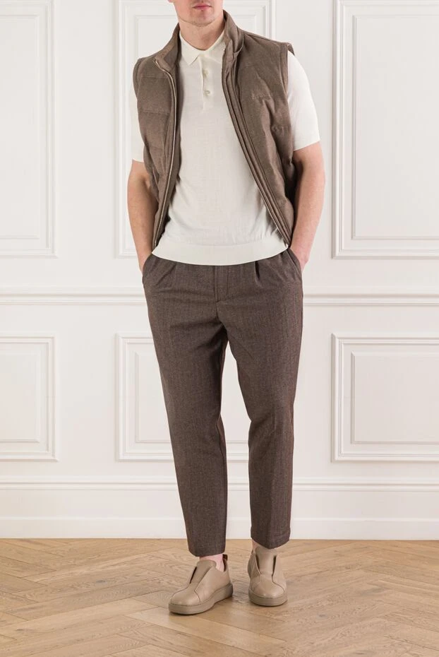 Cesare di Napoli ерлерге арналған ақ қысқа жеңді поло жейдесі 192500 - фото 2