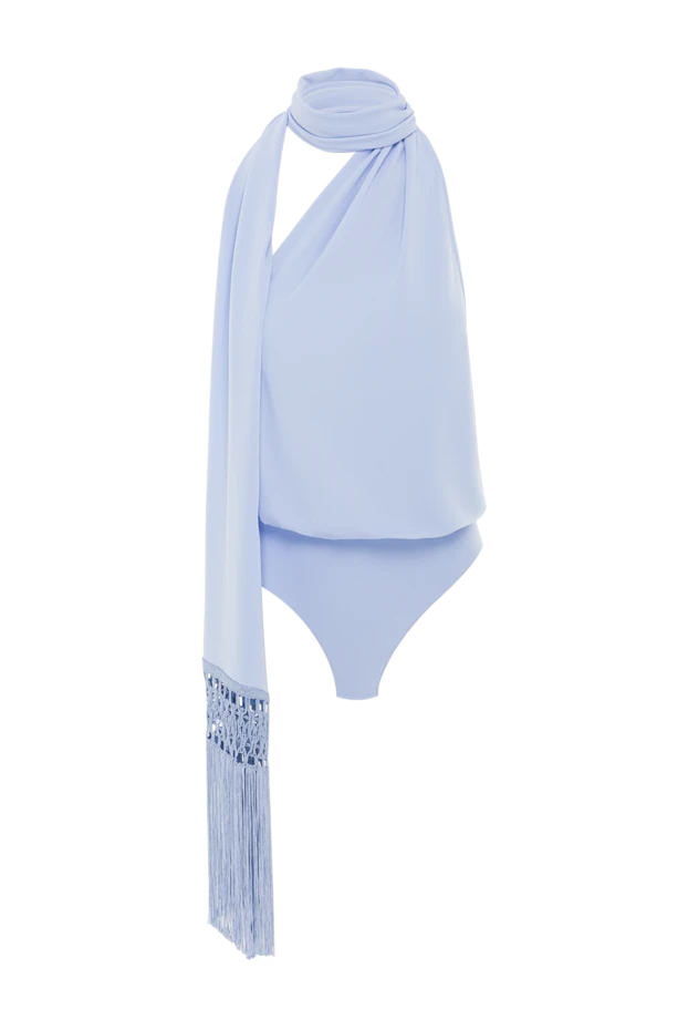 Боди с бахромой Alba из голубого трикотажа - фото 1