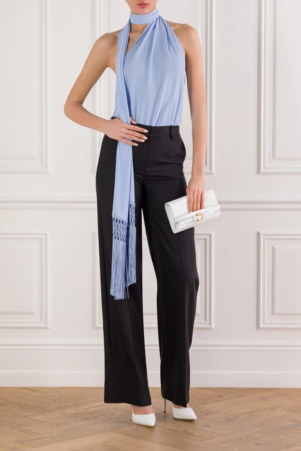 The Andamane боди с бахромой alba из голубого трикотажа 192504 - фото 2