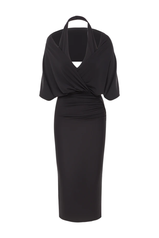 Annie Black Hooded Open Back Midi Dress - photo 1