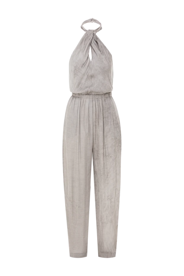 Женский комбинезон серого цвета с бретелью-петлей - фото 1